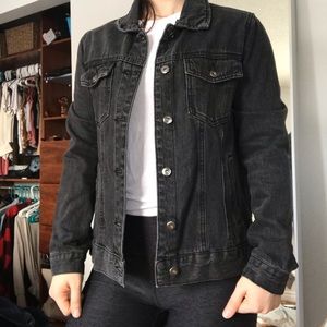 Forever 21 Faded Black Jean Jacket Size M